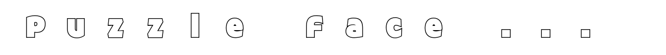 Puzzle Face Glyph Outline image